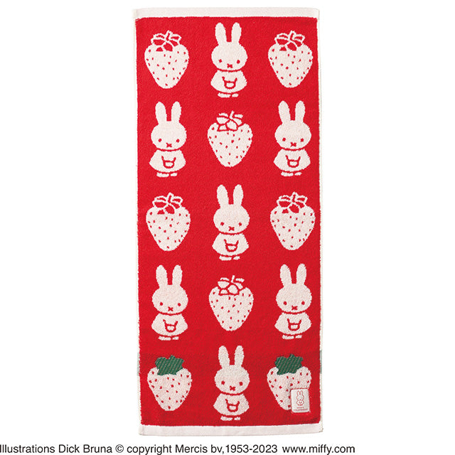 face towel miffy and strawberry