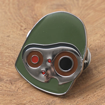 castle in the sky robot face pin