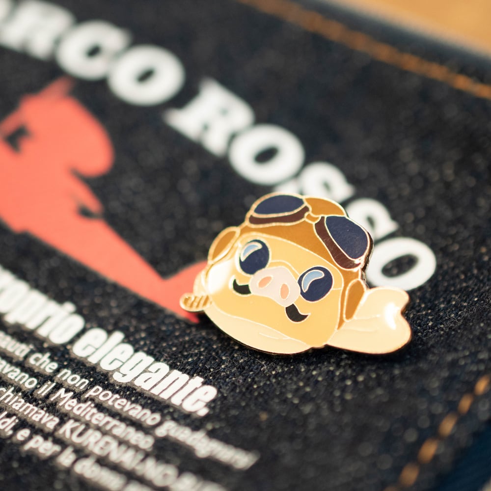 Porco Rosso face pin