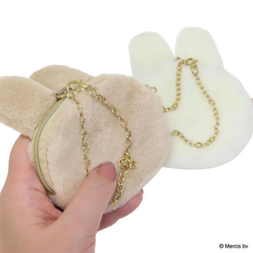 miffy mini mini pouch with keychain BRUNA FACE FUR