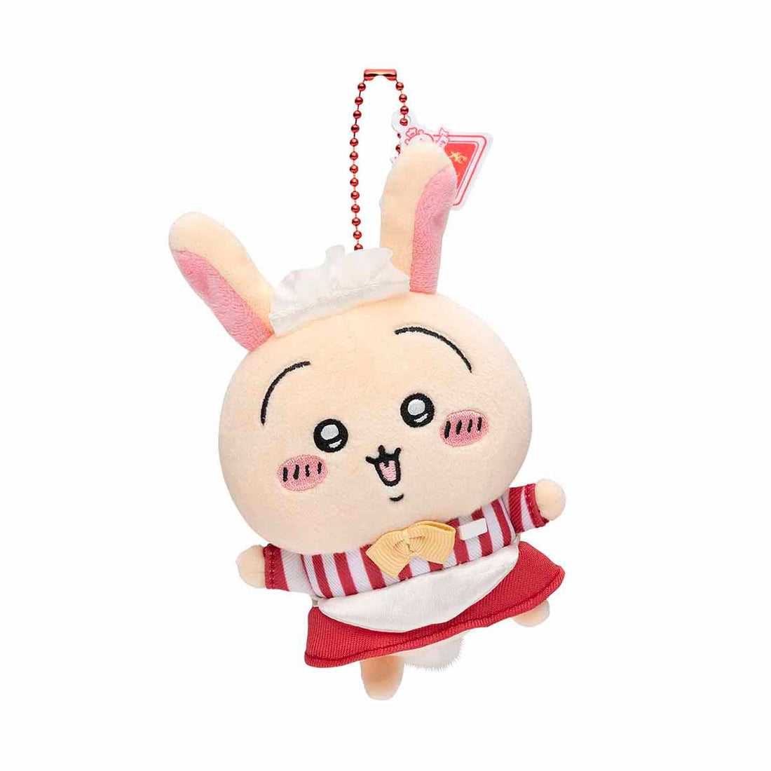 Chiikawa restaurant server plush keychain
