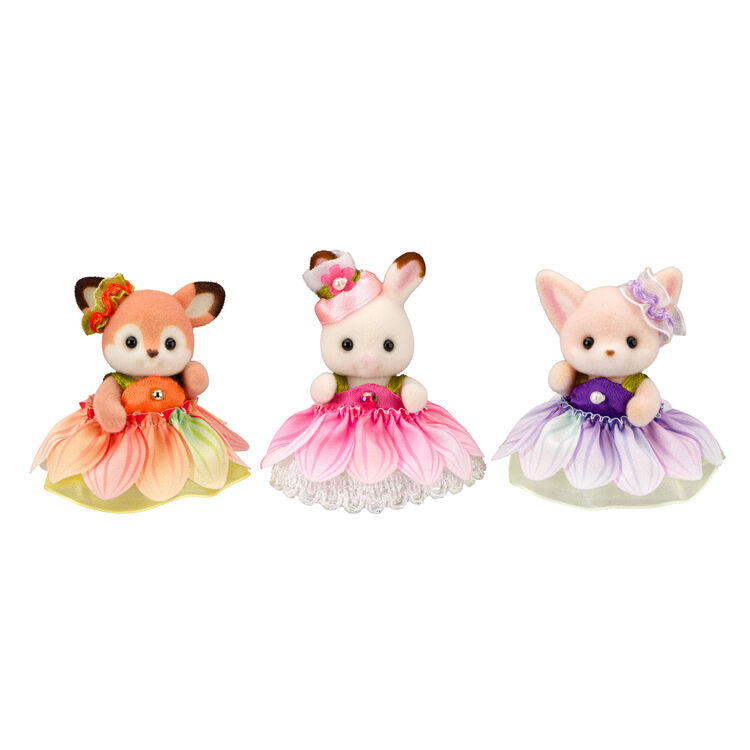 Sylvanian families baby trio flower dress