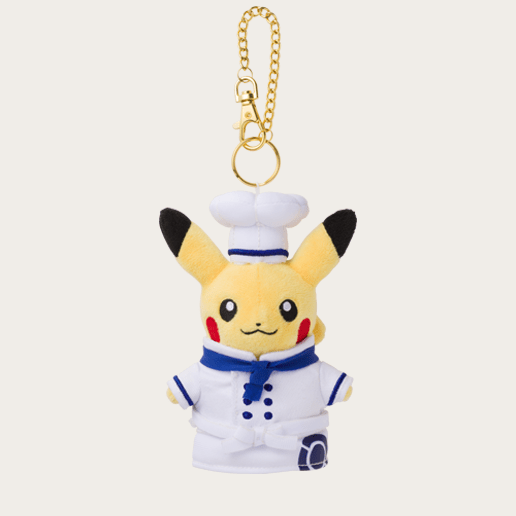 Pokémon Cafe Pikachu plush keychain