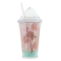 whipped lid cold cup tumbler peach-full  paradise