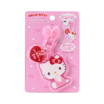 Sanrio key ring hanger with mascot phone charm