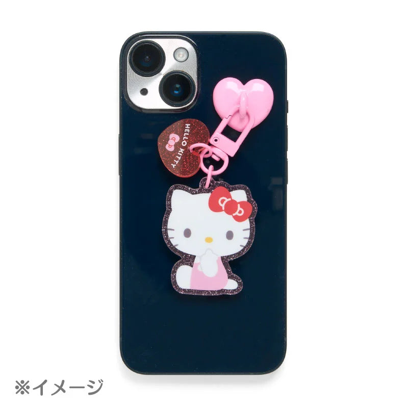 Sanrio key ring hanger with mascot phone charm