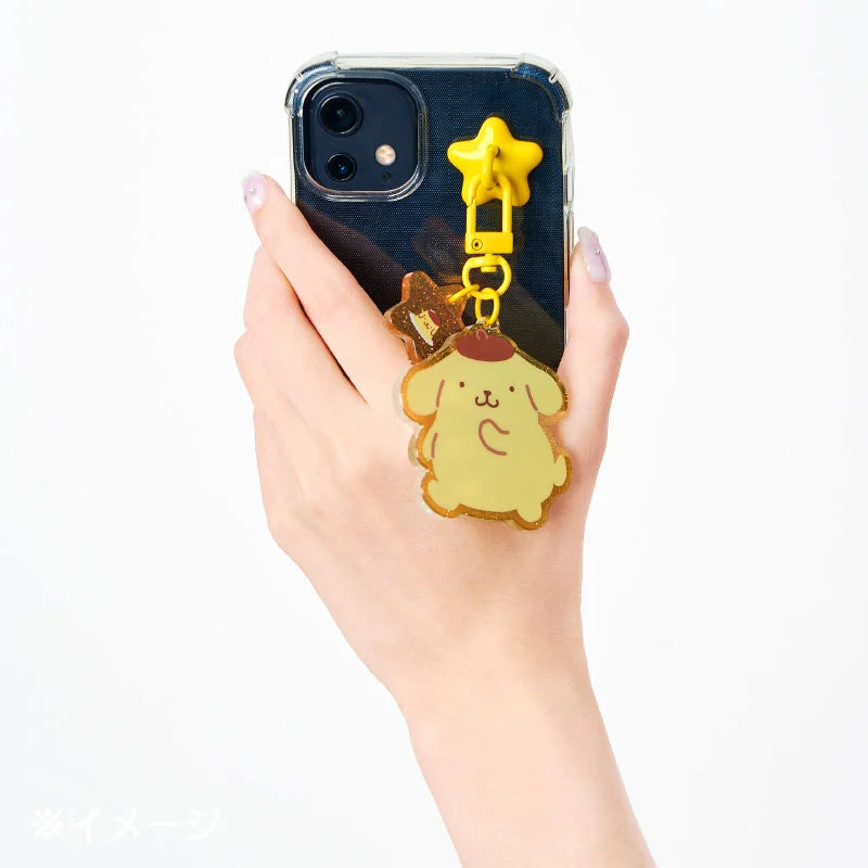 Sanrio key ring hanger with mascot phone charm