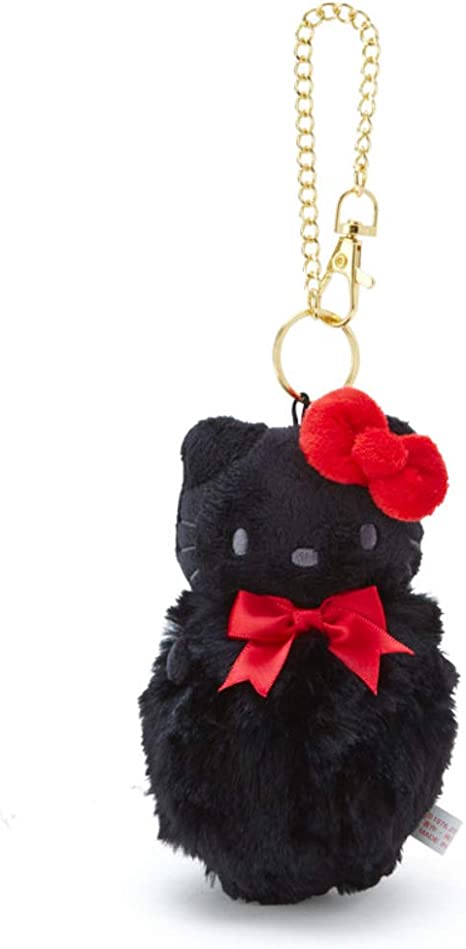 Hello Kitty keychain plush black edition